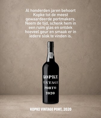 Al honderden jaren behoort Kopke tot de meest gewaardeerde portmakers. Neem de tijd, schenk hem in een ruim glas en ontdek hoeveel geur en smaak er in iedere slok te vinden is.