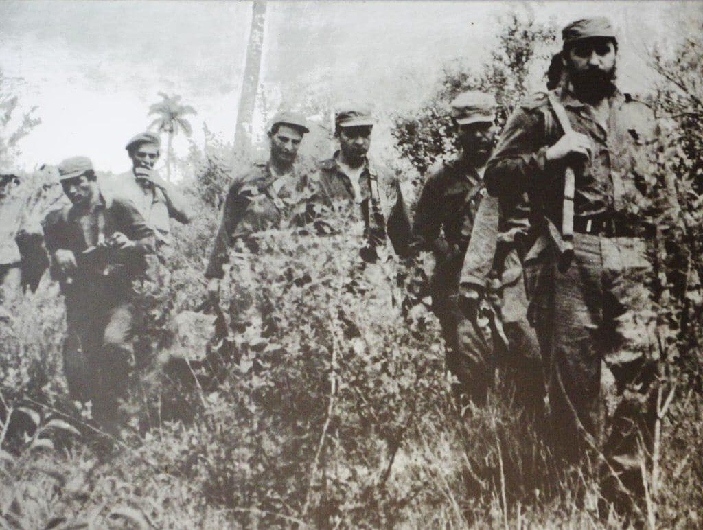 Zwart wit foto soldaten Spaans Amerikaanse oorlog