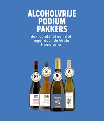 alcoholvrije podiumpakkers. Verrassend alcoholvrij bekroond met een 8 of hoger door de grote hamersma