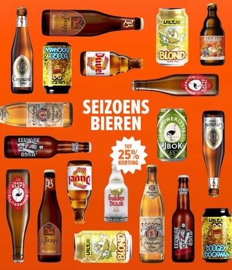 Ontdek de seizoensbieren. Tot 25% korting.
